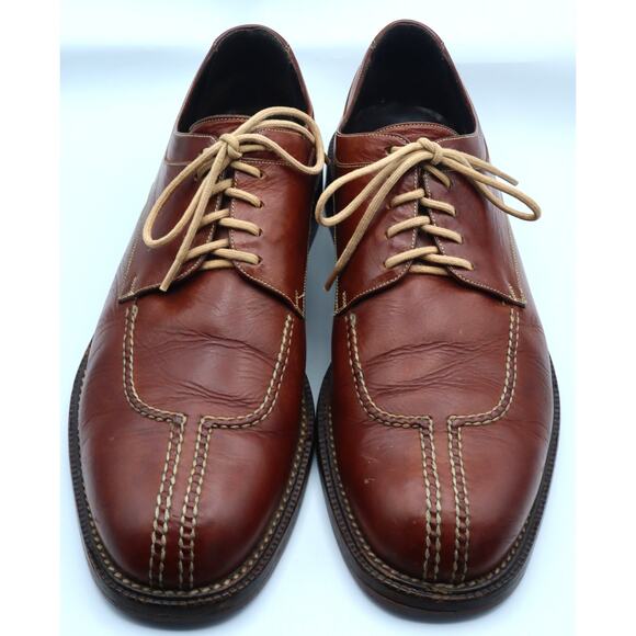 Cole Haan Country Oxfords Men\'s Size 9 Brown Leather Split Toe Derby Dress Shoes Cole Haan Country Vintage Cognac Brown Leather Split Toe  main image 3